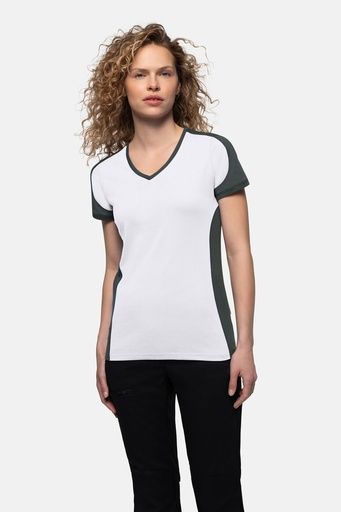 HAKRO Damen V-Shirt Contrast MIKRALINAR® 190